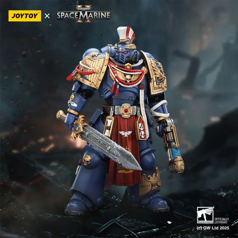 JOYTOY Warhammer 40K Ultramarines Relic Primus Armour with Plasma Pistol and Combat Blade 1:18 Collection Gift for Adults