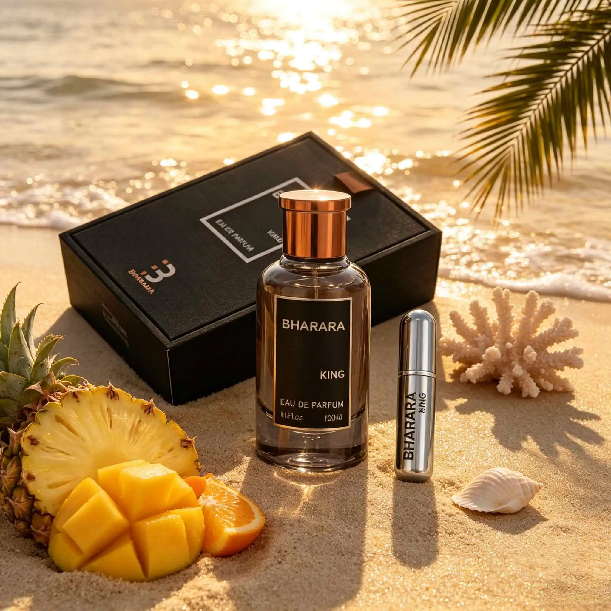 Bharara King Men’s Perfume Features A Dark Premium Gift Box And Brown Glass Bottle. Lts Oriental Woody Fougère Fragrance Feels Mature And Generous, Making It Suitable For Birthdays, Holidays, Business Gifting And Men’s Collections.