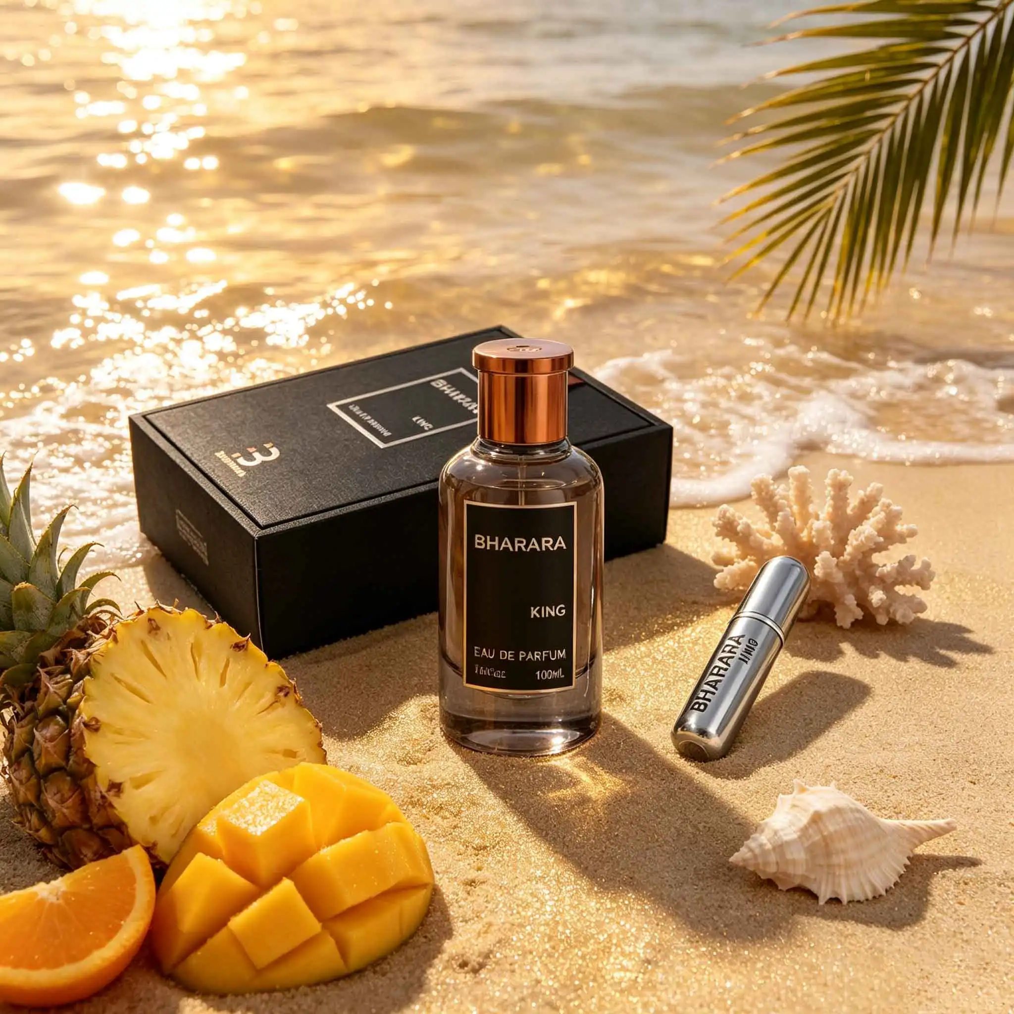 Bharara King Men’s Perfume Features A Dark Premium Gift Box And Brown Glass Bottle. Lts Oriental Woody Fougère Fragrance Feels Mature And Generous, Making It Suitable For Birthdays, Holidays, Business Gifting And Men’s Collections.
