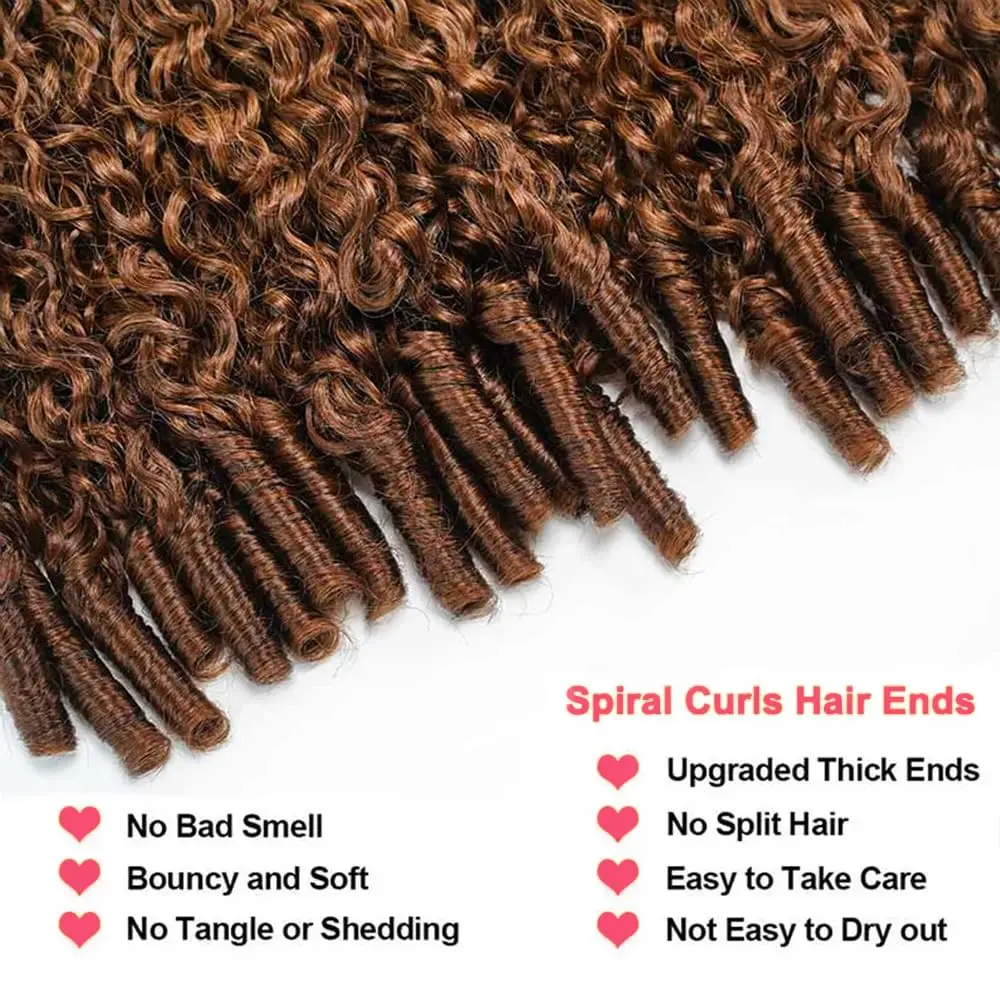 Body Wave Crochet Human Hair Bundles Chocolate Brown Burmese Curly Crochet Hair Pre Separated Knotless Reusable Feather Crochet Human Hair