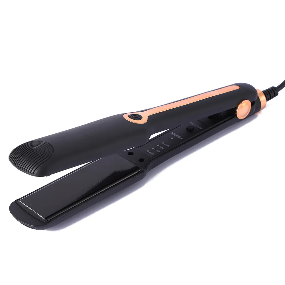 Professional Straightening Brush, Curling Iron and Two-in-One Titanium Plate Straightener with LCD Temperature Display, Suitable for Home Use and Salons.