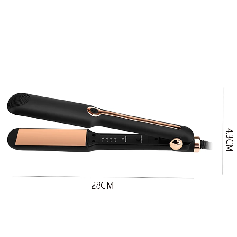 Professional Straightening Brush, Curling Iron and Two-in-One Titanium Plate Straightener with LCD Temperature Display, Suitable for Home Use and Salons.