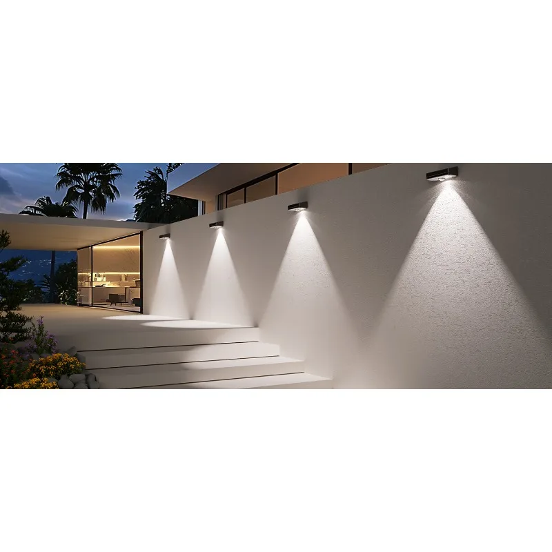 Solar Fence Lights Outdoor Set of 8 Super-bright Lumens Adjustable Three Colour Temperatures and RGB Automatic Dusk-to-Dawn Operation Suitable for Gardens, Railings, Pools, Porches and Backyards (Black Version)