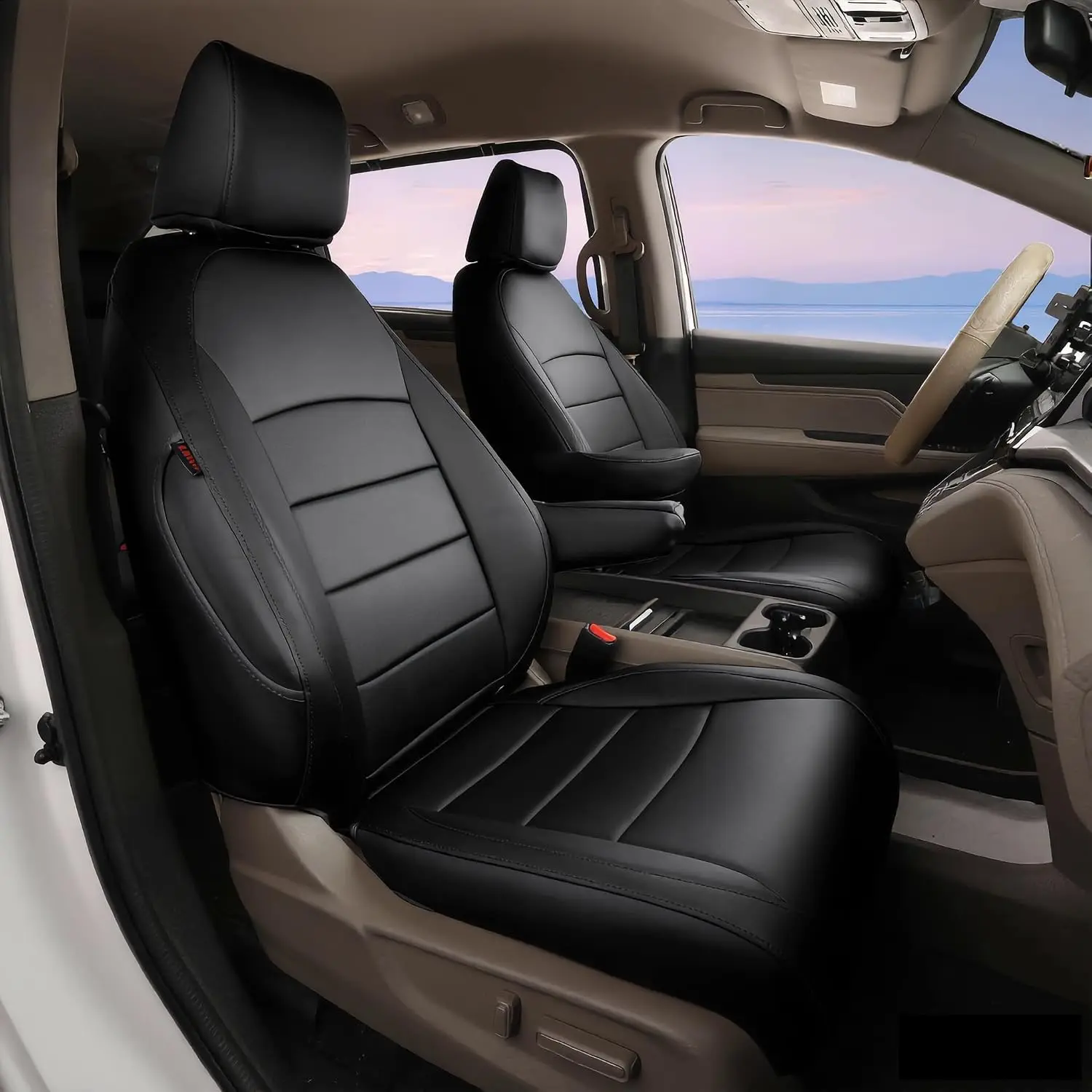 Coverdream Car Seat Covers Custom Fit For Honda Odyssey 2011-2026 EX/EX-L/Touring/Elite/SE 8 Seats Leather Full Set Seat Protector