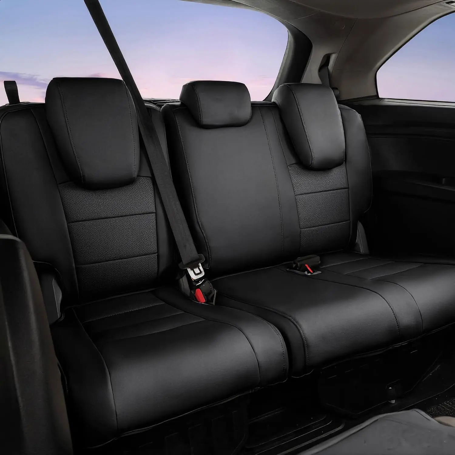 Coverdream Car Seat Covers Custom Fit For Honda Odyssey 2011-2026 EX/EX-L/Touring/Elite/SE 8 Seats Leather Full Set Seat Protector