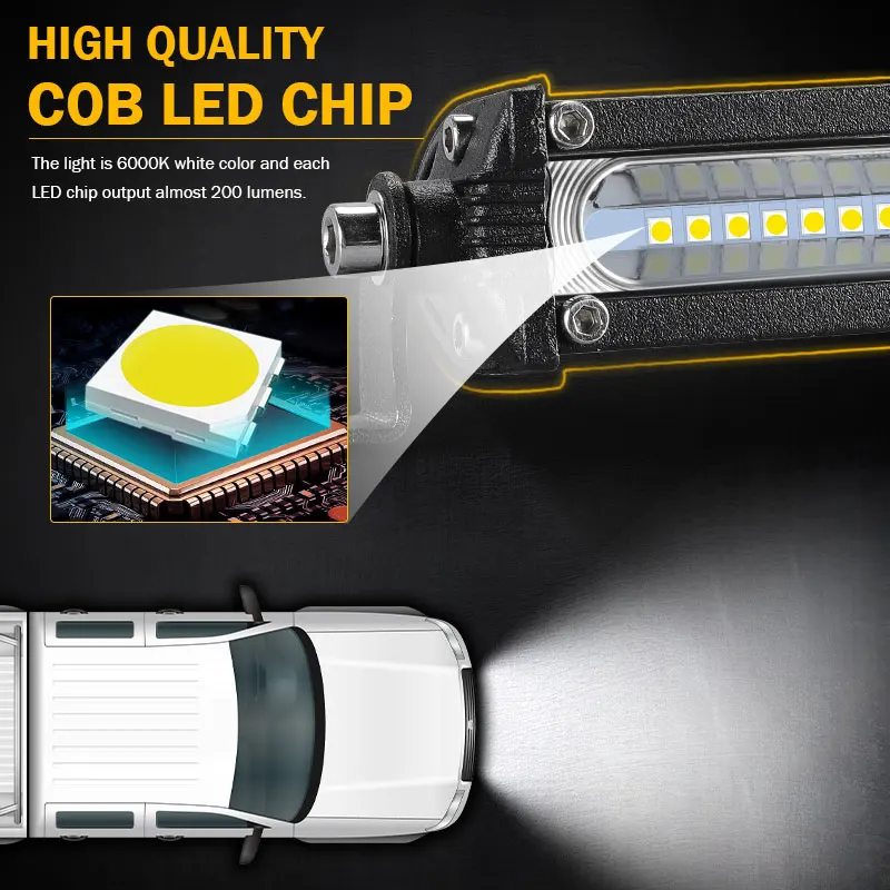 Slim Combo LED Bar Off Road 13 inch 12V 24V LED Light Bar/Work Light For Car 4x4 Truck ATV SUV Boat Barra LED Light Bar