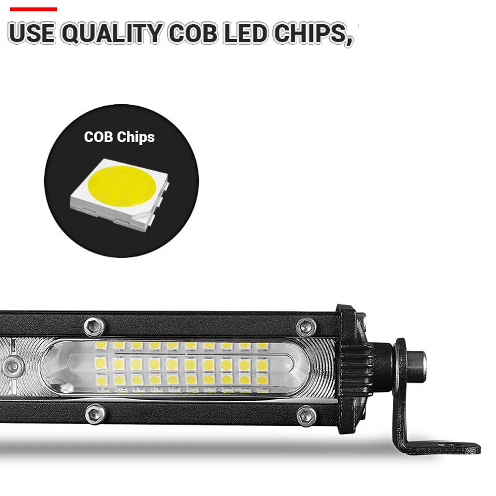 Slim Combo LED Bar Off Road 13 inch 12V 24V LED Light Bar/Work Light For Car 4x4 Truck ATV SUV Boat Barra LED Light Bar