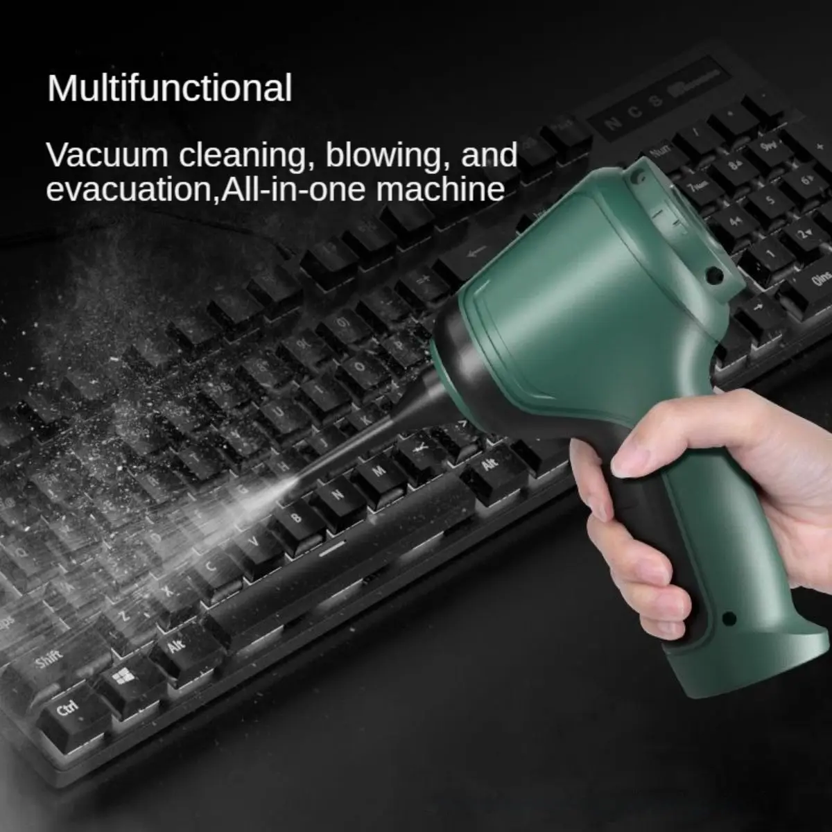 3-in-1 Cordless Handheld Vacuum Cleaner – High Power Suction, Air Pump & Blower for Car & Home, Long Battery Life, Pet Hair & Dust Cleaner with Multi Accessories