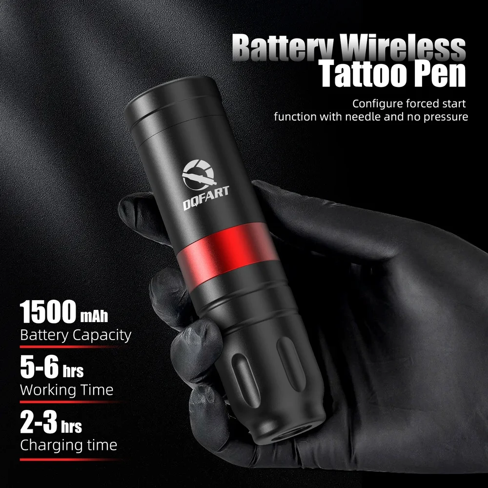 DQFART Express Free Shipping T1 3Colors Electric Wireless Tattoo Machine High-quality Long-lasting Tattoo Ink Tattoo Artists Body Art Creative Designs Tattoo Needles Supplies Accessories