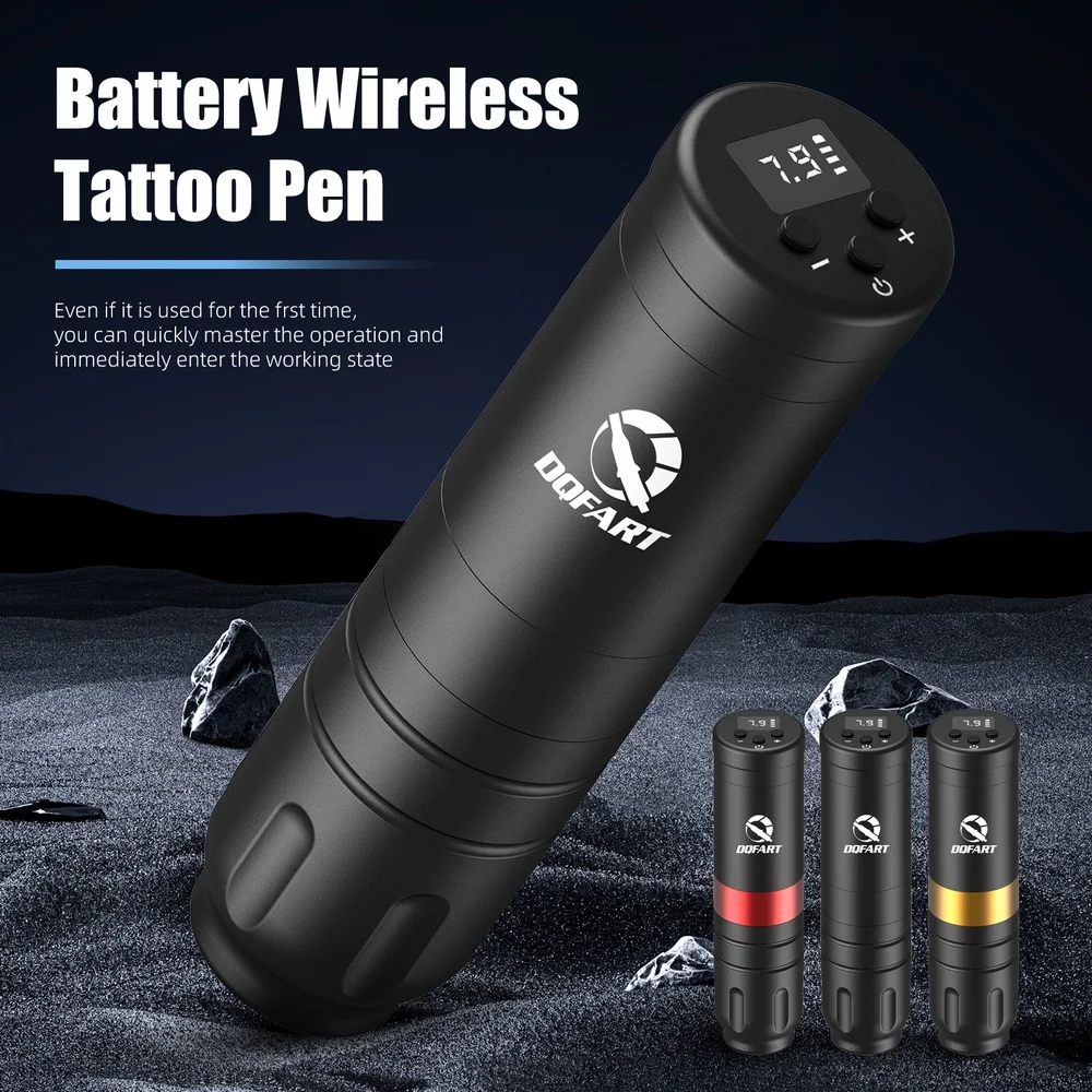 DQFART Express Free Shipping T1 3Colors Electric Wireless Tattoo Machine High-quality Long-lasting Tattoo Ink Tattoo Artists Body Art Creative Designs Tattoo Needles Supplies Accessories