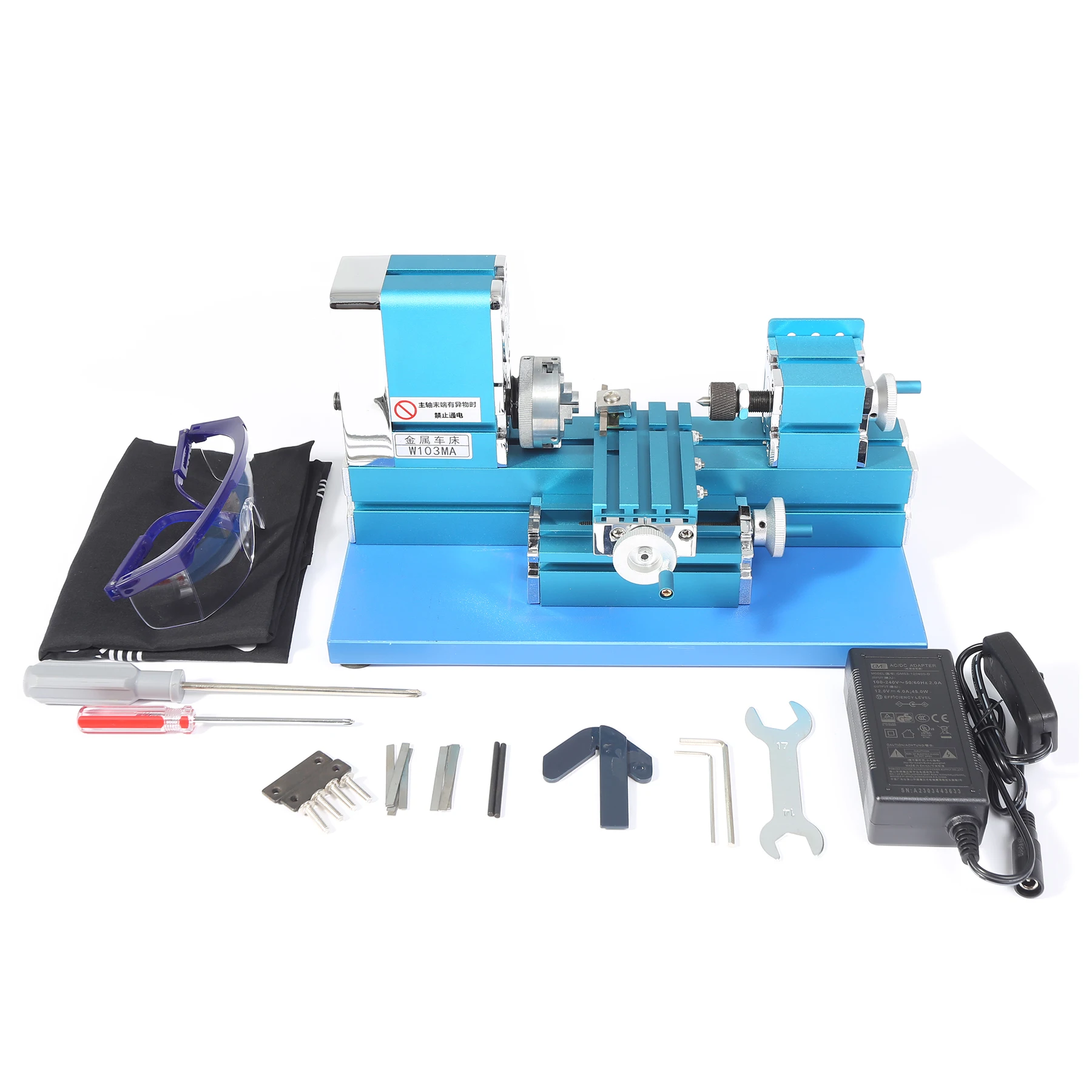 Metal Mini Lathe Machine, 36W 20,000RPM Precision Lathe for Wood & Soft Metals (Copper, Aluminum) in DIY, Model Making, Crafts & Education