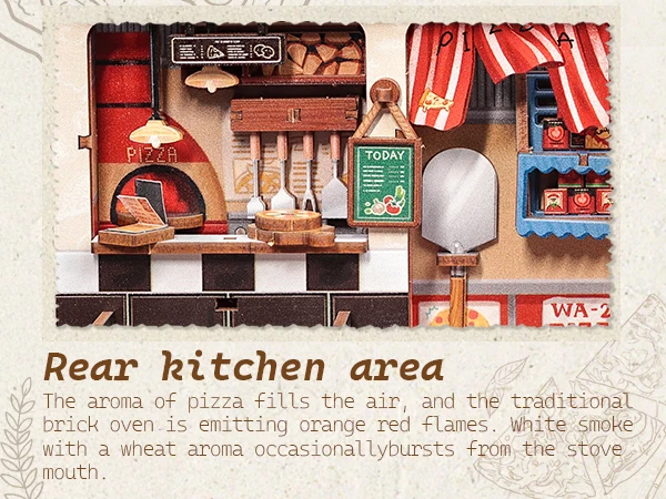 Original CUTEBEE Uncle Joe's Pizzeria Book Nook Kit DIY Miniature House Dollhouse Booknook Pizza Shop Tiny House Bookshelf Decor 3D Wooden Puzzle for Adults and Teens, DIY Craft Gifts
