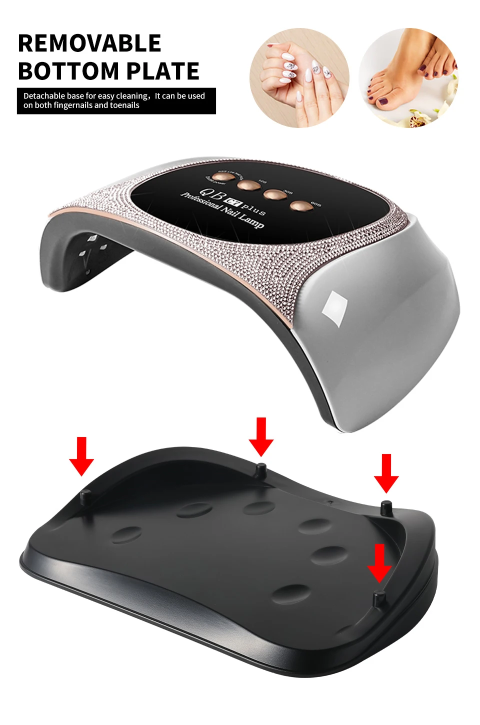 LIMEGIRL 57 UV LED Nail Dryer Professional Nail Lamp for UV Gel Nail Polish Curing Lamp with Timer Automatic Sensor Nail Salon Tool