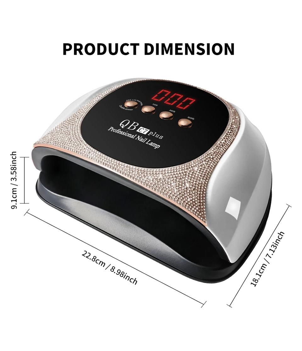 LIMEGIRL 57 UV LED Nail Dryer Professional Nail Lamp for UV Gel Nail Polish Curing Lamp with Timer Automatic Sensor Nail Salon Tool