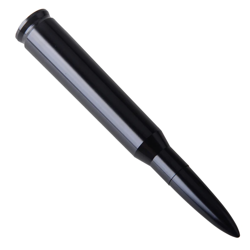 Universal Bullet Style Car Antenna Gloss Black Aluminum Alloy AM FM Radio Roof Aerial Replacement Kit With Multi Size Adapter Screws For Toyota Dodge Infiniti BMW Porsche Nissan Chevrolet Honda Mercedes Hyundai Kia Accessories