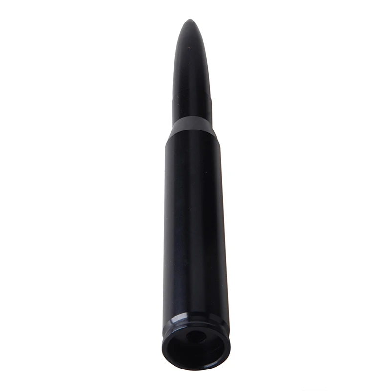 Universal Bullet Style Car Antenna Gloss Black Aluminum Alloy AM FM Radio Roof Aerial Replacement Kit With Multi Size Adapter Screws For Toyota Dodge Infiniti BMW Porsche Nissan Chevrolet Honda Mercedes Hyundai Kia Accessories