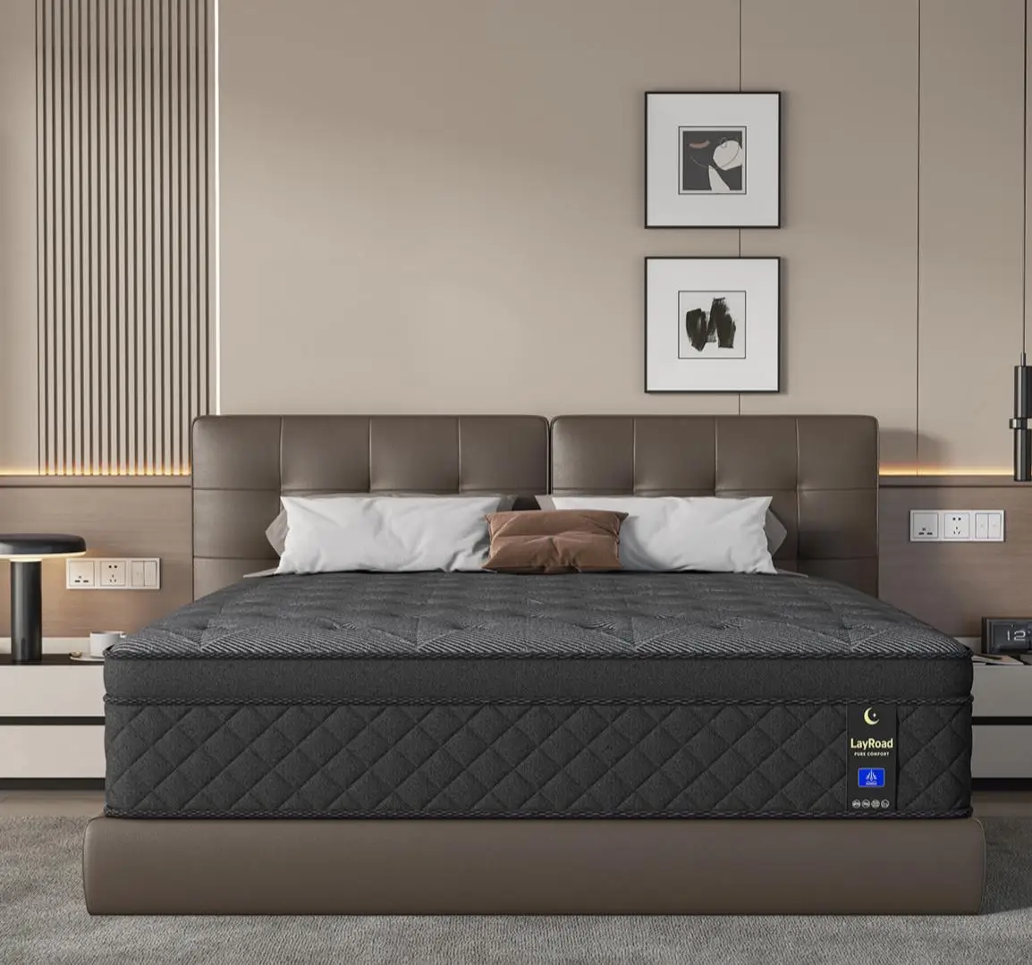 Memory Foam Hybrid Mattress With Pocket Springs, 12inch Twin,Full, Queen, King, Sizes In A Box, Medium Firm, Mattresses For Support Comfort, Fiberglass-Free Suitable for home bedrooms, hotels and halls of residence
