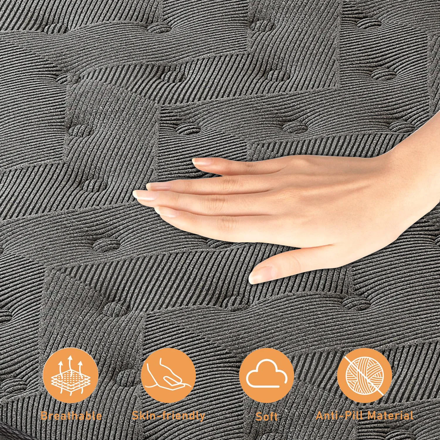 Memory Foam Hybrid Mattress With Pocket Springs, 12inch Twin,Full, Queen, King, Sizes In A Box, Medium Firm, Mattresses For Support Comfort, Fiberglass-Free Suitable for home bedrooms, hotels and halls of residence
