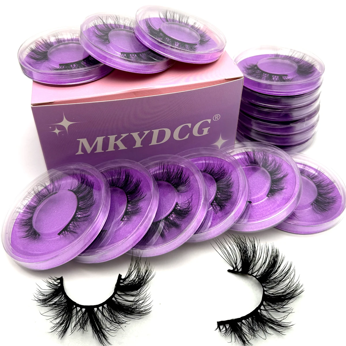 16 Pairs 3 Styles Wispy Faux Mink False Eyelashes Mixed Dramatic Thick Curled Fluffy Strip Lashes Multipack for Eyes Makeup Sets