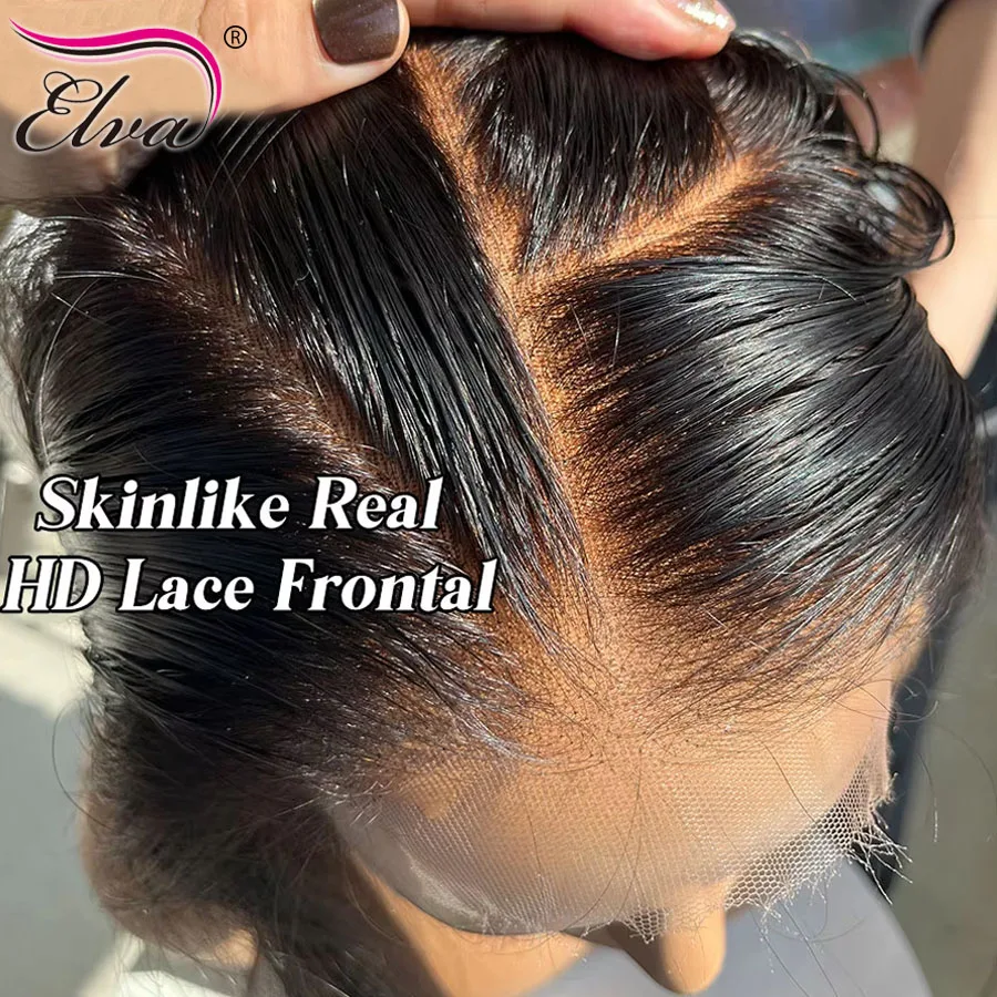 Elva 13X4/13X6 HD Lace Frontal Skinlike Real HD Lace Ultra Thin 0.10mm HD Lace Melt Skins 5x5 9x6 HD Lace Closure Pre Plucked Hairline