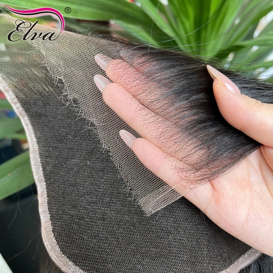 Elva 13X4/13X6 HD Lace Frontal Skinlike Real HD Lace Ultra Thin 0.10mm HD Lace Melt Skins 5x5 9x6 HD Lace Closure Pre Plucked Hairline