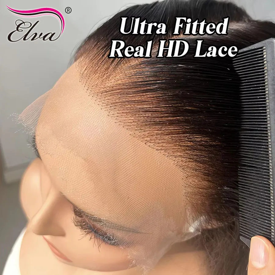 Elva 13X4/13X6 HD Lace Frontal Skinlike Real HD Lace Ultra Thin 0.10mm HD Lace Melt Skins 5x5 9x6 HD Lace Closure Pre Plucked Hairline