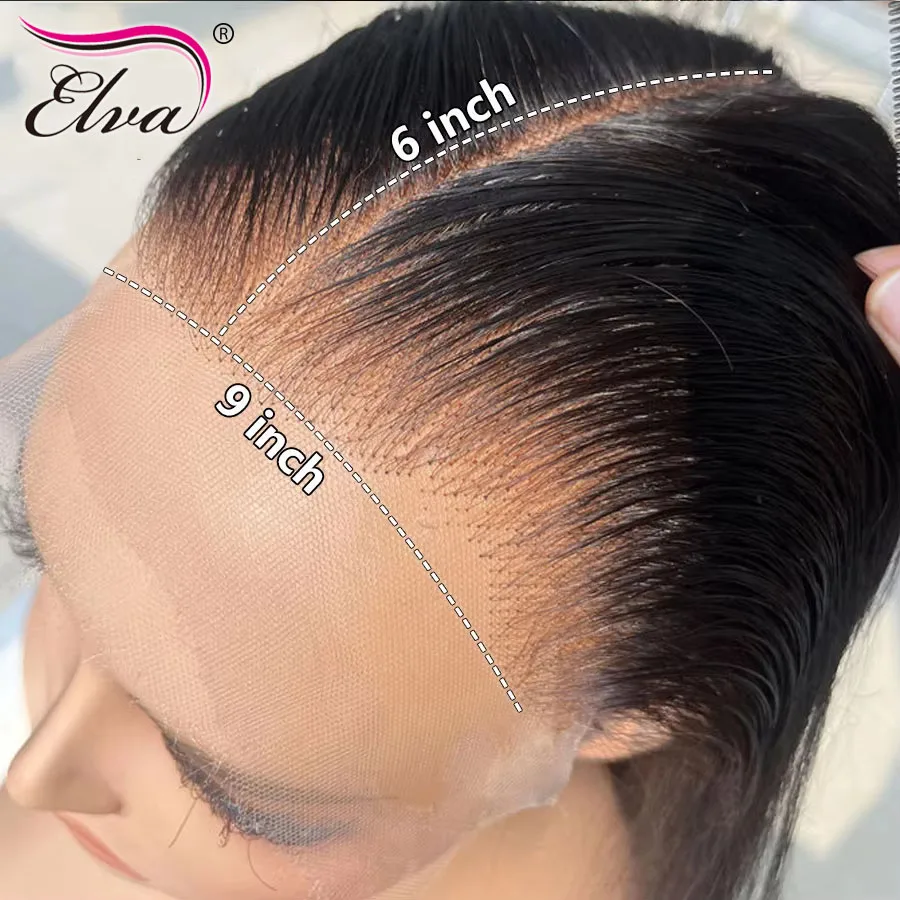 Elva 13X4/13X6 HD Lace Frontal Skinlike Real HD Lace Ultra Thin 0.10mm HD Lace Melt Skins 5x5 9x6 HD Lace Closure Pre Plucked Hairline