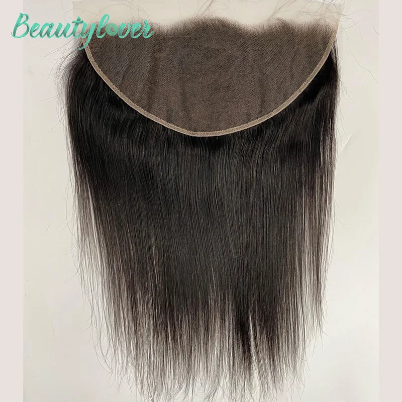 24 Inch Straight 13X6 Body Wave Lace Closure Only Pre Plucked Transparent 100% Human Hair For Black Women Full Soft