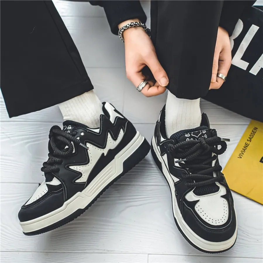 Fashionable and trendy women's shoes: white sneakers, low-top casual sports shoes