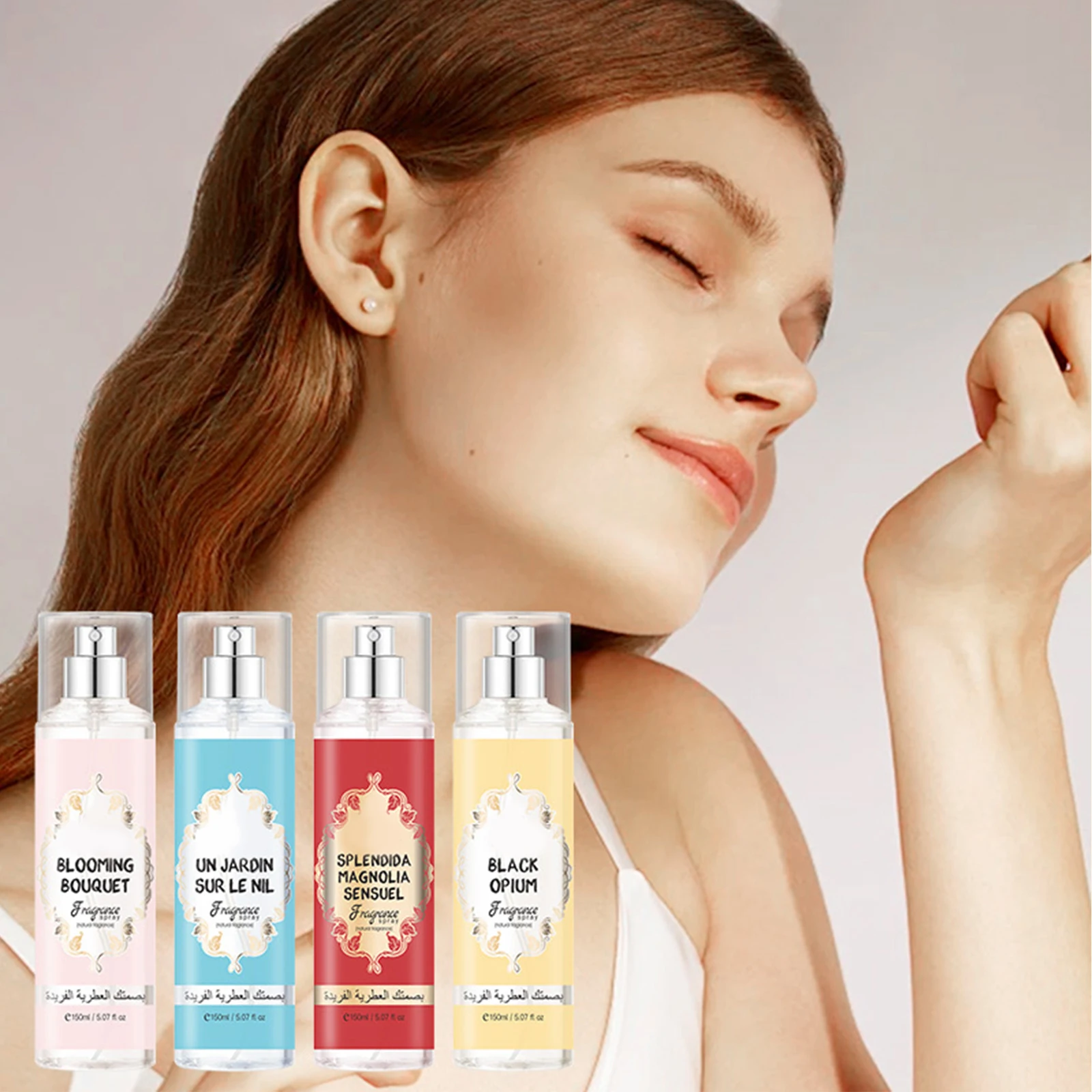Perfume Fragrance Body Mist Spray Long Lasting Floral Eau De Parfum Scent Daily Use For Women 150ml Each