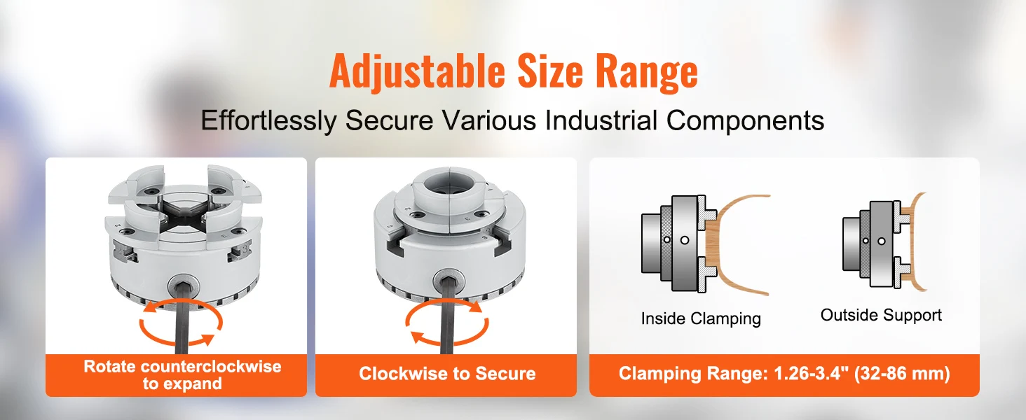 SucceBuy Metal Lathe Chuck 4-Jaw 2.75" or 3.75" Diameter Turning Machine Accessories Self-centering Tool for Precision Machining
