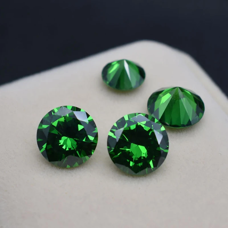 1pc Emerald Loose Gemstone Round Cabochon 7X7mm, Polished Green Round Cut Stone for DIY Jewelry Craft Making Pendant Setting Mineral Specimen Collection