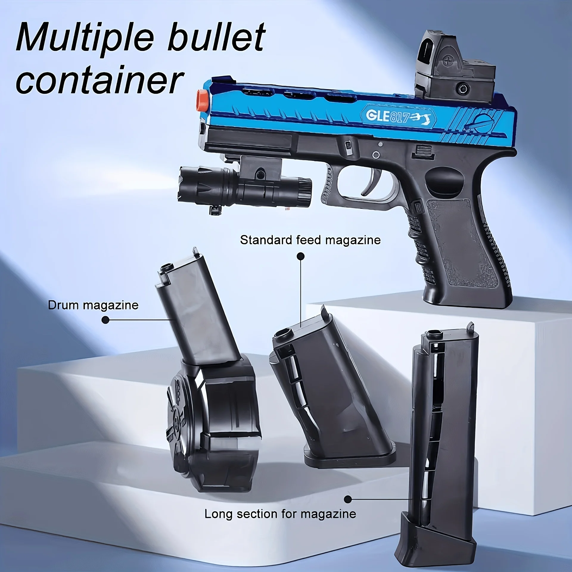 Blaster Gun,Electric Ball Blaster Pistol, High Orbeez Gun Performance Cool Toy Gun, Rechargeable Splatter Ball Toys for Outdoor Christmas Halloween Birthday Gift