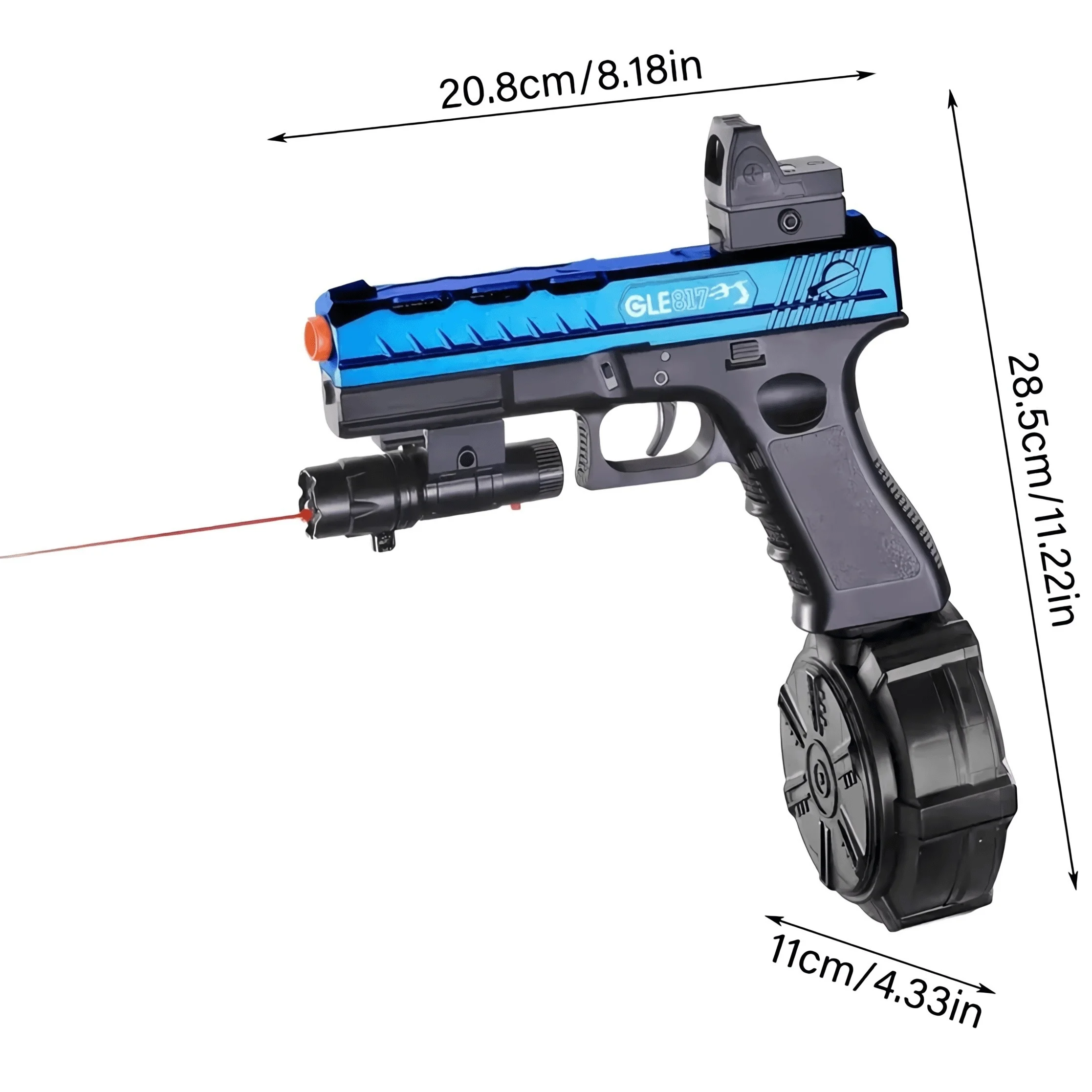 Blaster Gun,Electric Ball Blaster Pistol, High Orbeez Gun Performance Cool Toy Gun, Rechargeable Splatter Ball Toys for Outdoor Christmas Halloween Birthday Gift
