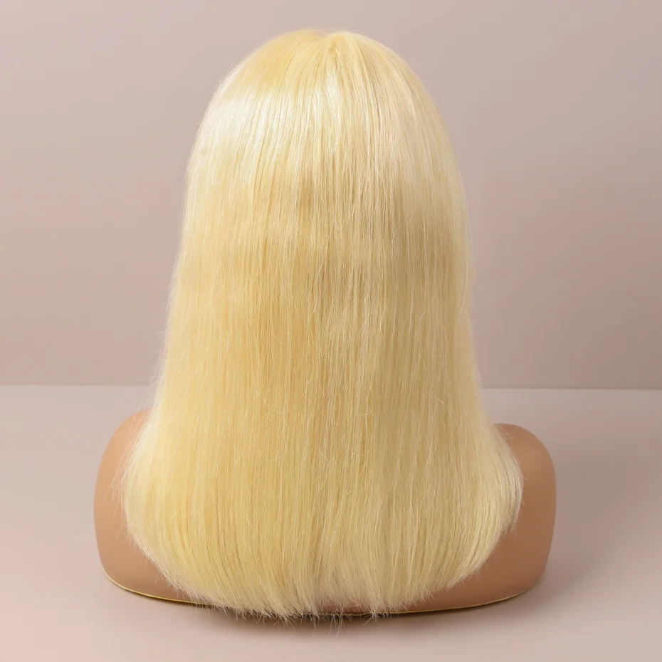 13x4 13x6 Hd Transparent Straight Lace Frontal Human Hair Wigs Remy Brazilian Short Bob Wigs For Women 613 Blonde Color Lace Front Bob Wigs 10 12 14 16 inch