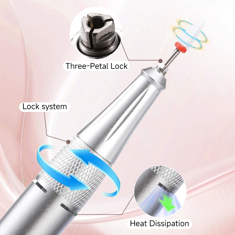 Electric Nail Drill Machine, 45000RPM Professional Nail File Cordless Rechargeable Nail Efile Battery 4500Mah For Acrylic Gel Nails, Manicure Pedicure Polishing Shape Tools for Salon Home Use- Nail Drill For All Festvial Gifts
