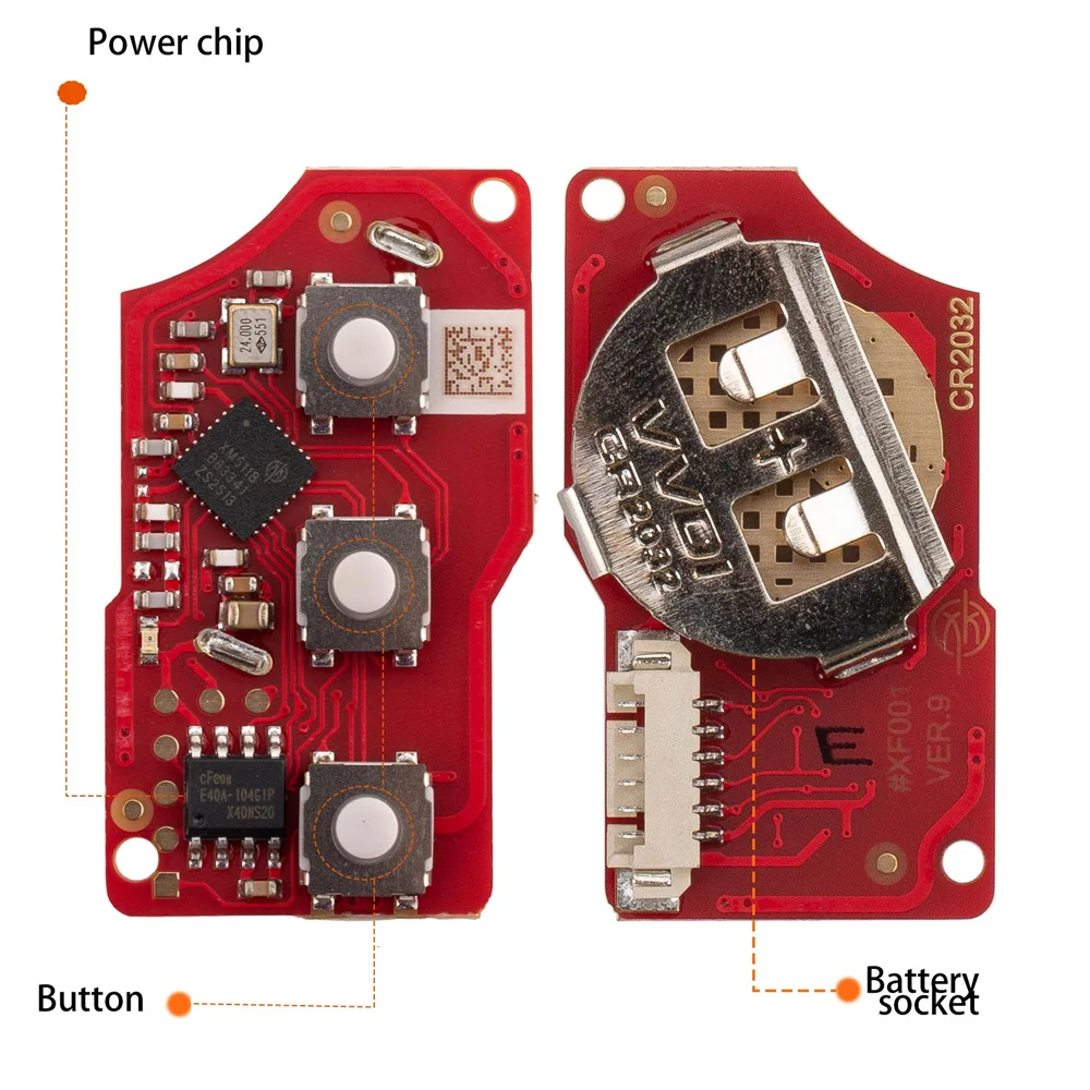 5PCS XKB520EN Wired Remote Key Second Generation
