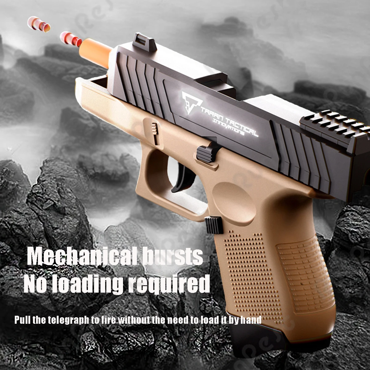 100 rounds of bullets, 12 shells, and 2 shells soft bullet guns, sand colored toy pistols, new toy shooting guns, outdoor sports Halloween and Christmas Gift