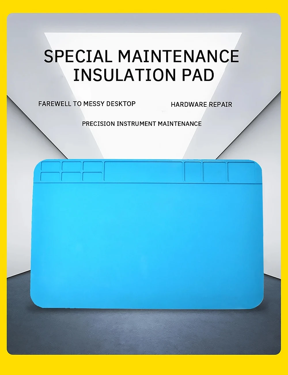 USA Warehouse Heat Resistant Silicone Soldering Mat Anti-static Insulation Work Pad For Phone Laptop Electronic Repair Maintenance Platform