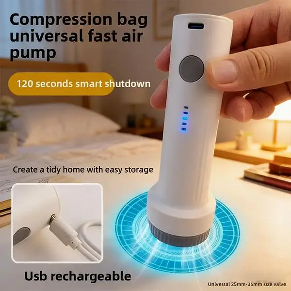 【2026 Upgraded】X7 Cordless Travel Vacuum Storage Compression Bag Set with Rechargeable air Pump 9/15 Pack Waterproof & Reusable Compression Packing Bags for 2 Size,140L/Min Powerful Air Removal,Perfect for Carry-On Suitcases,