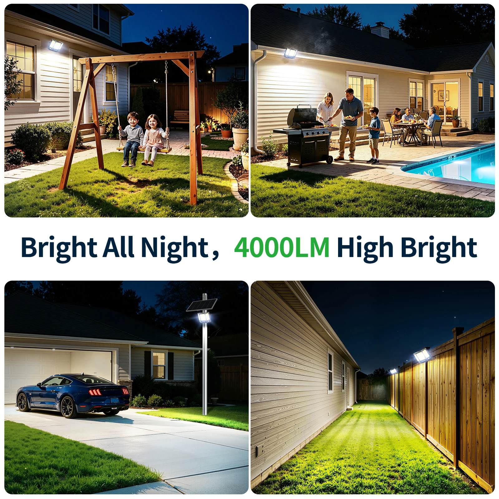 Intelamp Top Brand Long Battery Life 20000mAh Outdoor Solar Flood Lights 3 Colors With Super Large Solar Panel 3 Motion Sensors 4 Modes Solar Security Light For Yard Garage Driveway Backyard Farm