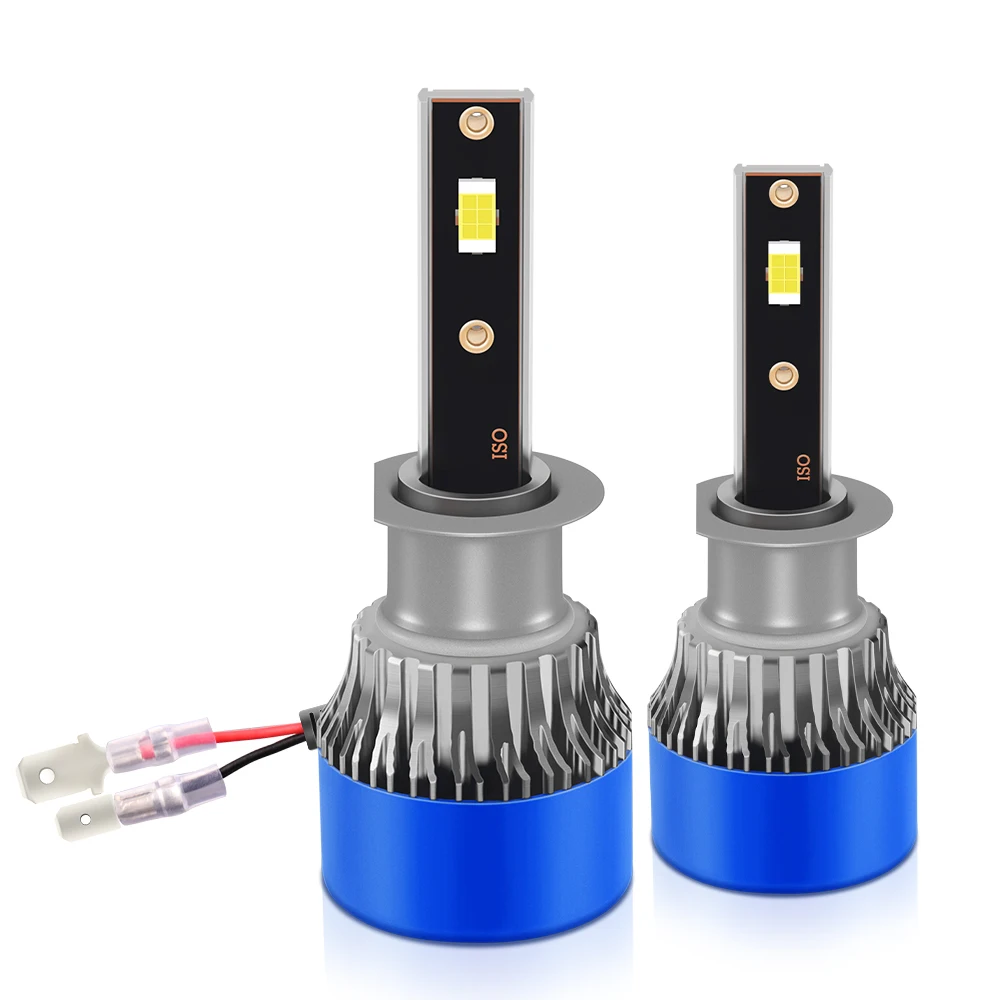 Roadsun Car LED Headlight Bulbs 120W 22000LM CANBUS Super Bright H1 High/Low Beam LED Car Headlamps 6000K DC12V 3570 CSP Chips Auto Light Bulbs Universal Fit For Car Motors