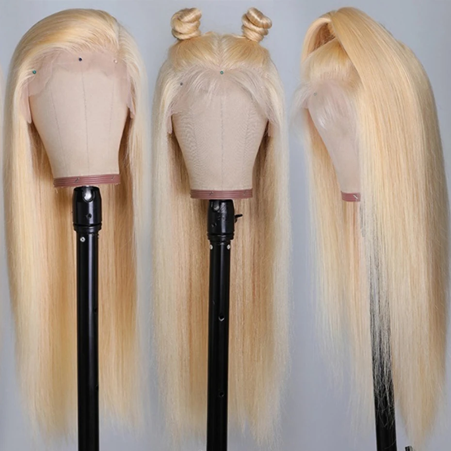 38 40 Inches 13x4 13x6 Hd Lace Frontal Wigs Bone Straight Pre Plucked Transparent Lace Frontal Wig Honey Blonde 613 Lace Front Human Hair Wigs For Women 220 250 Density Free Shipping