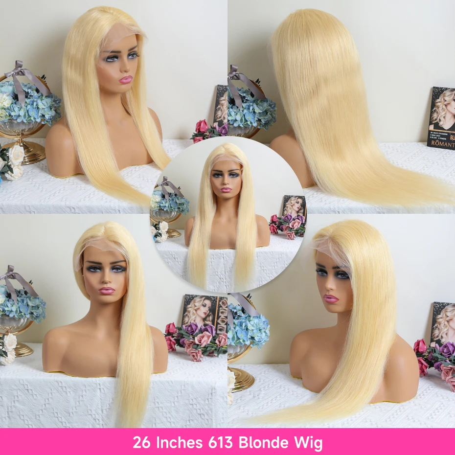 38 40 Inches 13x4 13x6 Hd Lace Frontal Wigs Bone Straight Pre Plucked Transparent Lace Frontal Wig Honey Blonde 613 Lace Front Human Hair Wigs For Women 220 250 Density Free Shipping