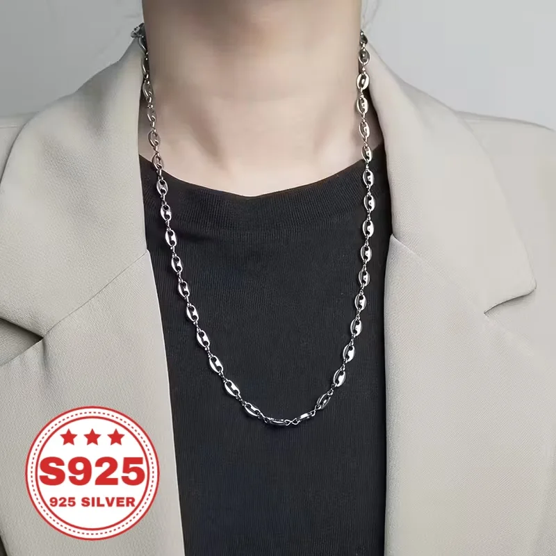 925 sterling silver handcrafted pig nose button necklace, perfect as a gift for men, women, wives, girlfriends, and mothers on anniversaries, birthdays, holidays, and special occasions. Buy three, get one free.