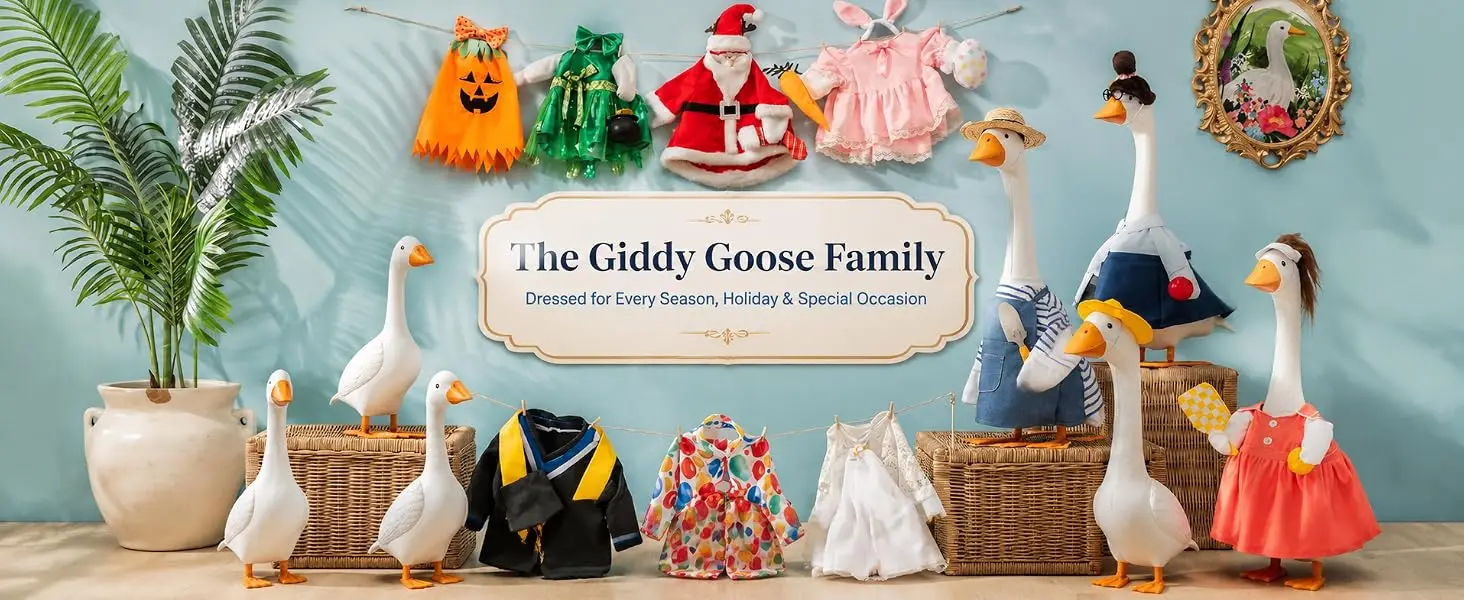 Evergreen 21" H Giddy the Goose Statue, Metal Porch Goose Indoor or Outdoor Decorative Figurine for Garden, Patio, Entryway Accent Yard Decor Animal Statue