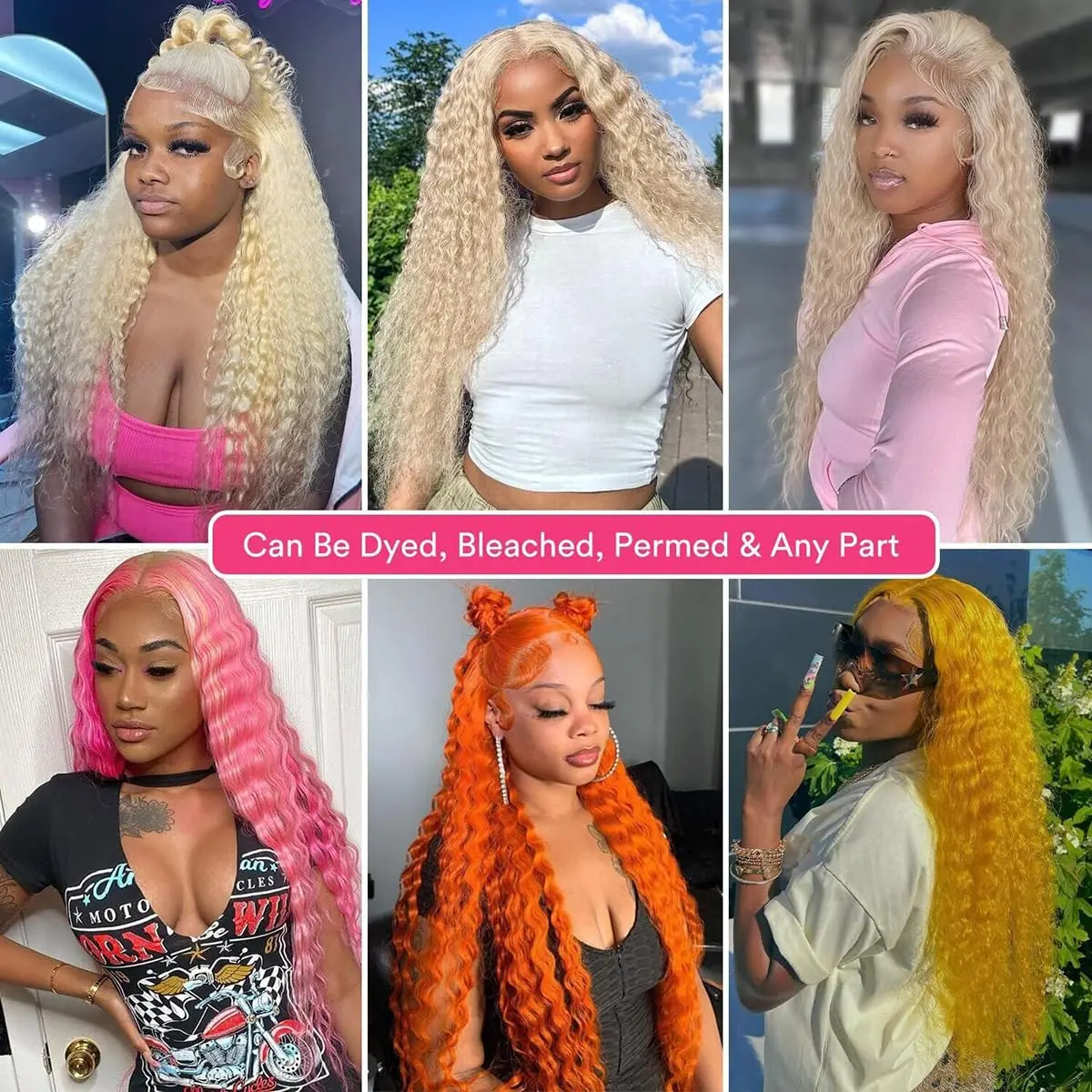 613 Deep Wave Human Hair Bundles Brazilian Raw Hair Bundles 1/3/4 PCS Soft Weave Hair Blonde Bundles 100% Human Hair Extensions For Black Women