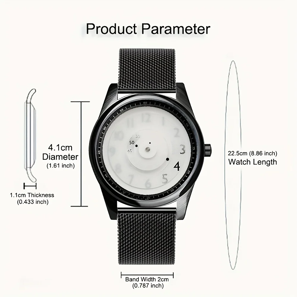 Fashionable and Uniquely Designed Men's Watches, Women's Quartz Watches, Unique Holiday Gifts, Wristwatches Without Hands