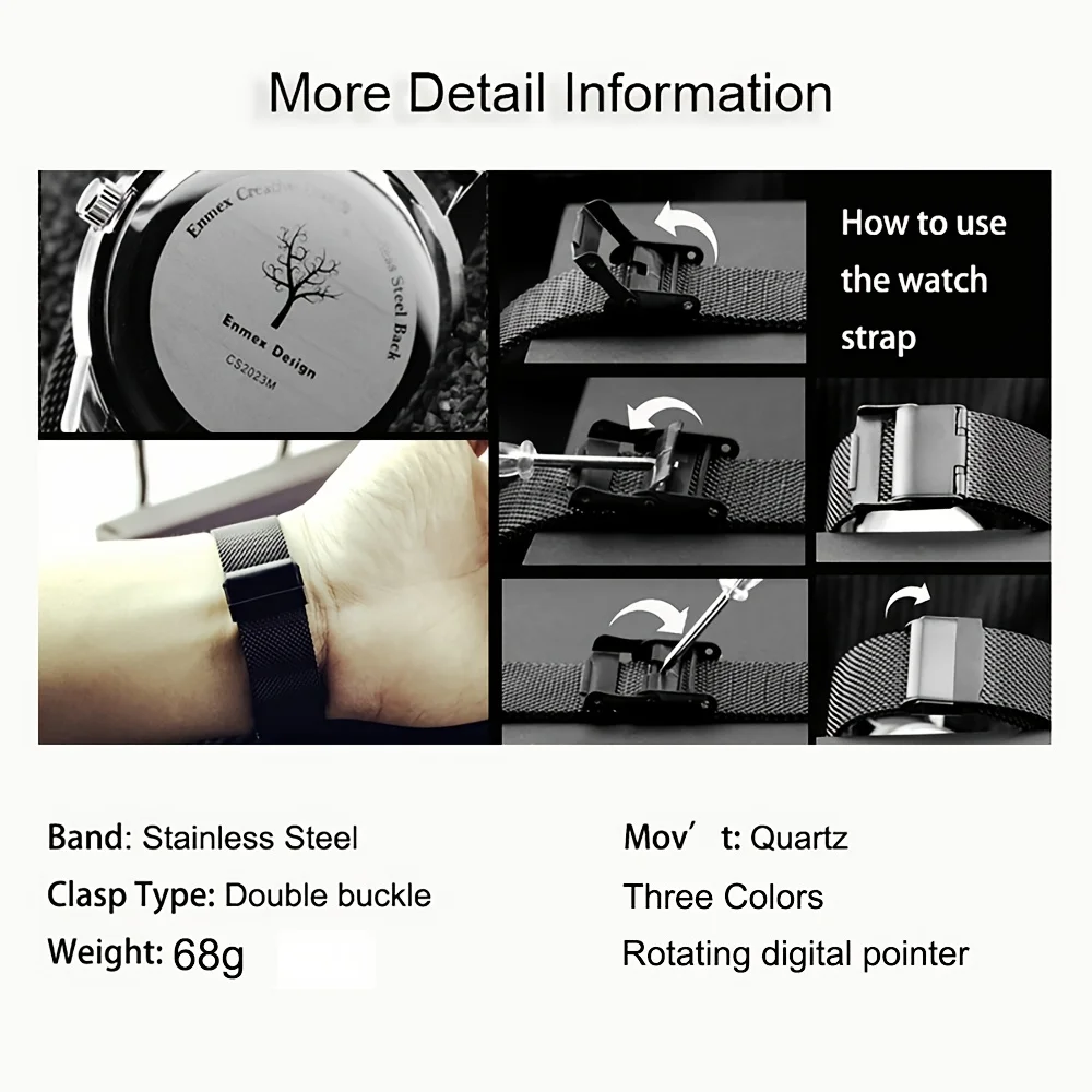 Fashionable and Uniquely Designed Men's Watches, Women's Quartz Watches, Unique Holiday Gifts, Wristwatches Without Hands