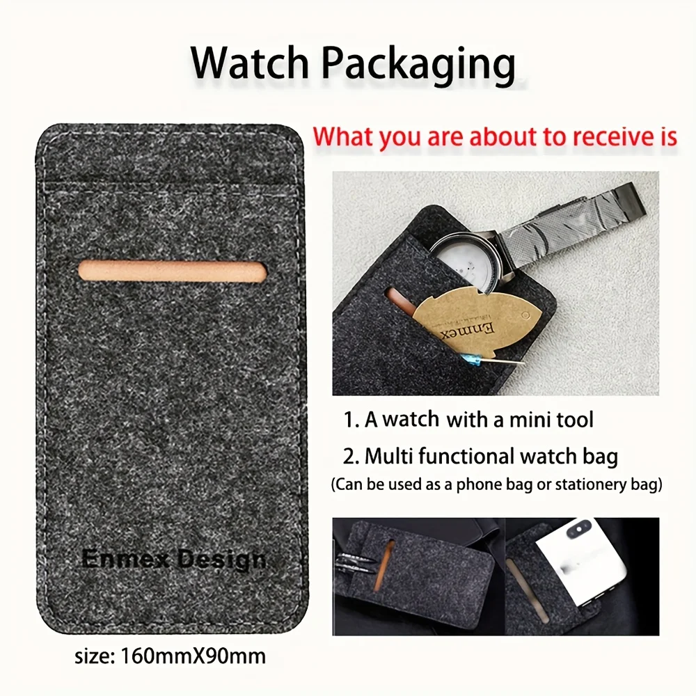 Fashionable and Uniquely Designed Men's Watches, Women's Quartz Watches, Unique Holiday Gifts, Wristwatches Without Hands